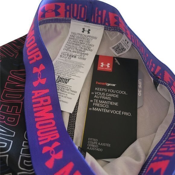 Under Armour Youth Girls‎ XS Black Heat Gear Workout Athletic Capri - Picture 3 of 4